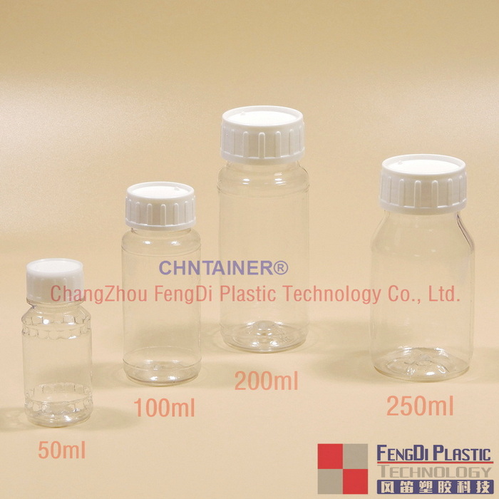 200 ml PET -Chemieflasche mit Induktionsheizdichtungsschließung