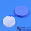 63 mm gerippte blaue Schraubenkappe mit LDPE Innenstopfen